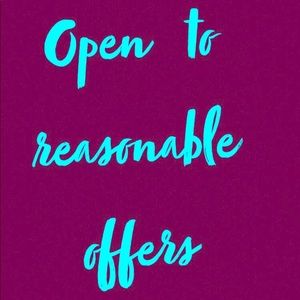 OPEN TO REASONABLE OFFERS